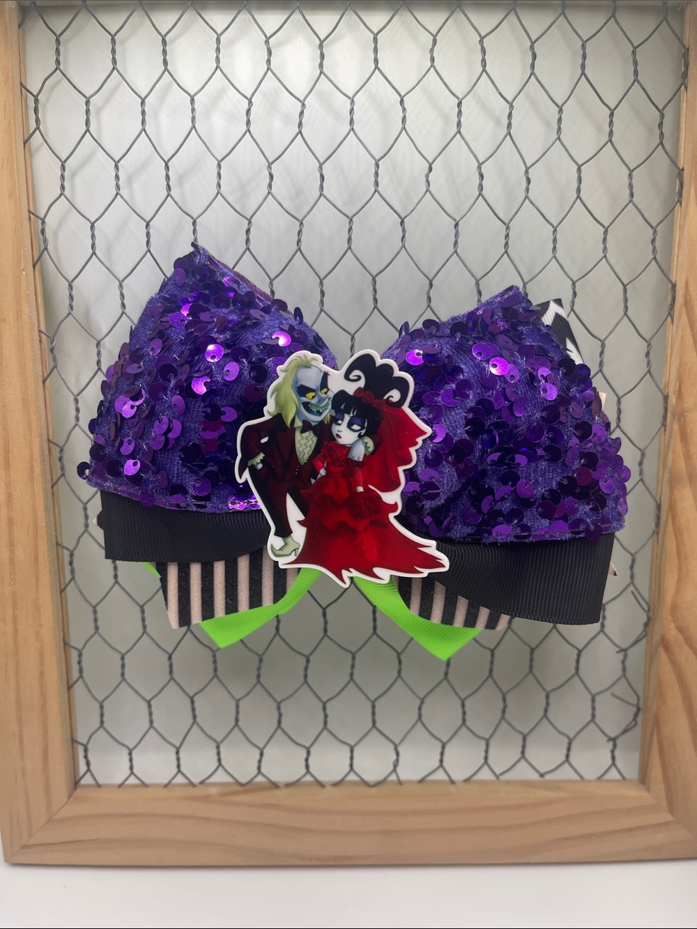 Handmade Gothic Ghost-Inspired Hair Bow